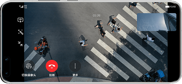 华为畅连无人机视频通话效果