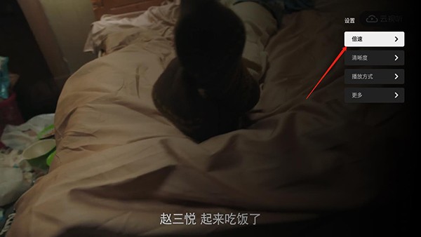 哔哩哔哩TV版倍速设置选项