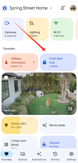 Google Home智能家居控制界面