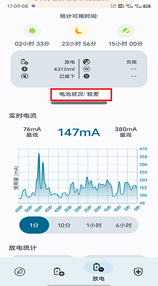 BatteryGuru放电监测界面