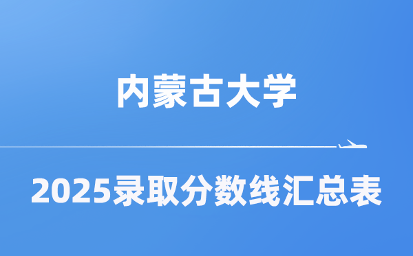 内蒙古大学2025年在各省录取分数线汇总表（2026参考）