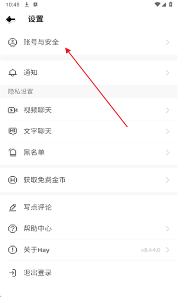 Hay设置界面截图