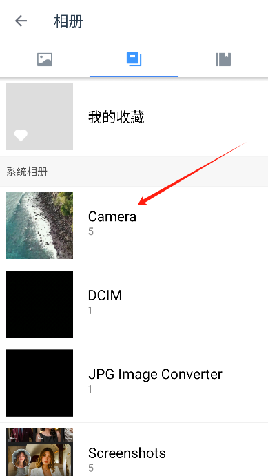 Camera360图片选择界面