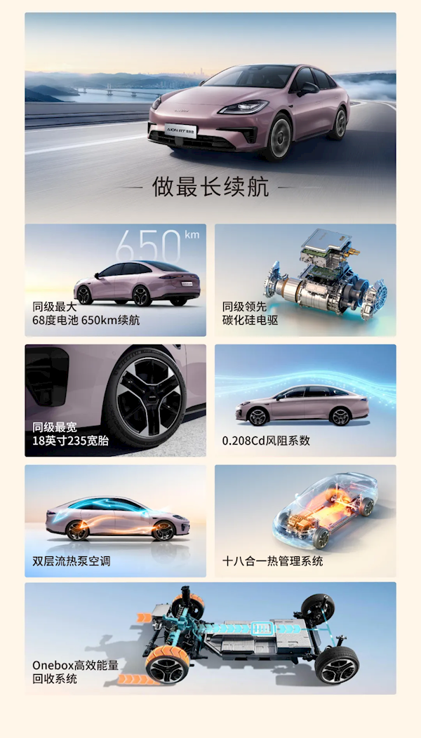尺寸大过Model 3 增配还降价！埃安RT焕新版上市：9.98万起