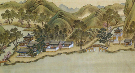 圆明园四十景之一的平湖秋月是什么样子的？