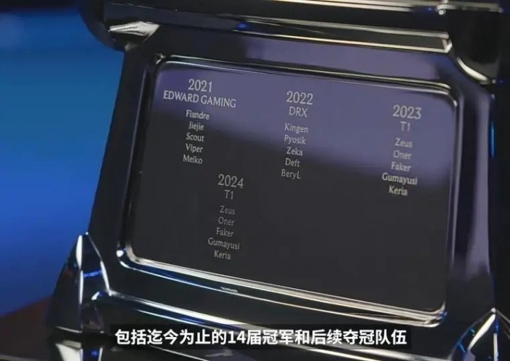 刻不下了？新召唤师奖杯疑似未镌刻历届冠军队的替补和教练