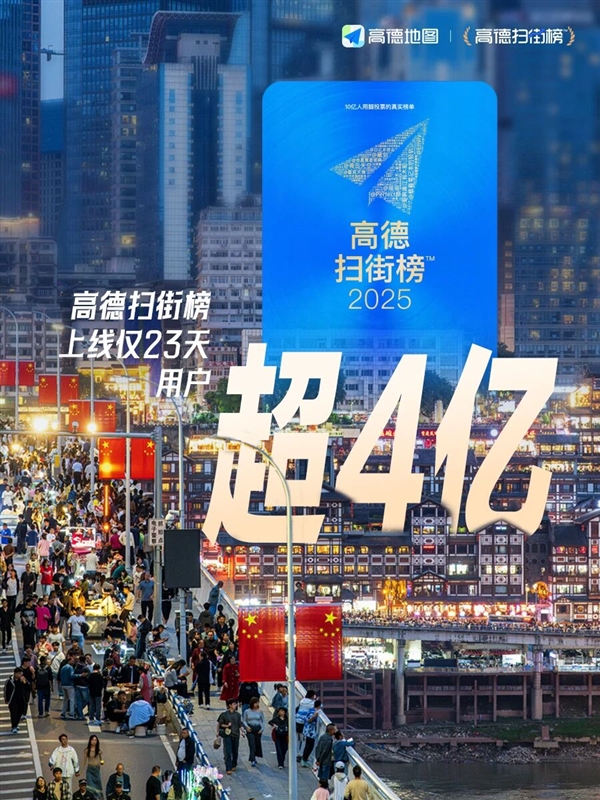 高德扫街榜上线23天用户超4亿 烟火小店流量增长300%