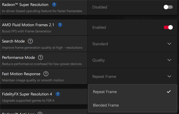AMD AFMF2.1增加快速运动响应！支持RX 7000/9000：快节奏画质提升