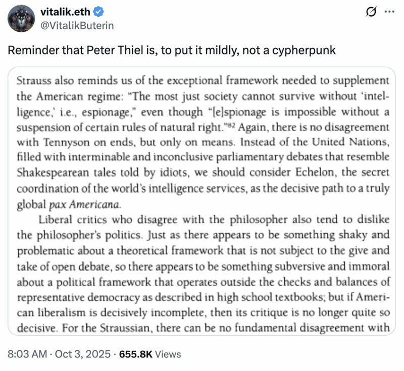 Peter Thiel:不再相信自由和民主是兼容的