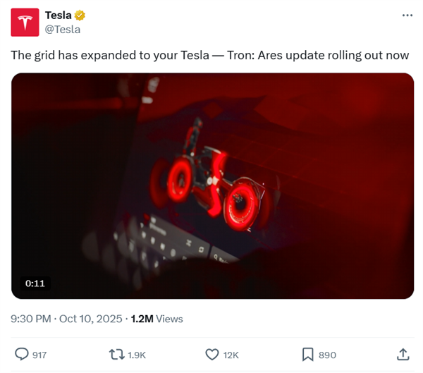 特斯拉车机更新竟是植入广告 车主不满:我开车还要先看广告