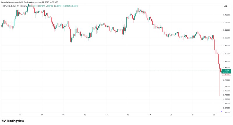 XRP/USD一小时图表