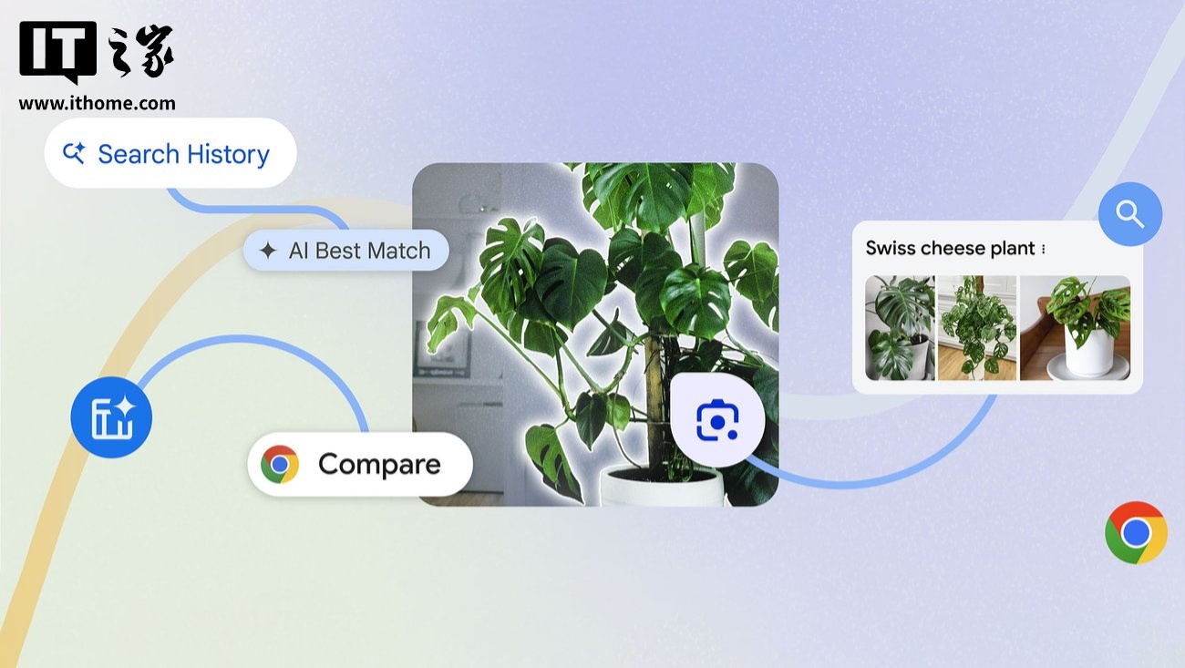 谷歌 Chrome 浏览器侧边栏新增 AI 模式，Lens 搜索图片可实时对话