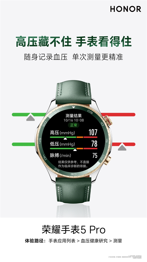 荣耀手表5 Pro正式发布1599元起售 新增无感血压监测 重新定义智能穿戴旗舰新标杆