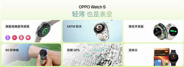 史上最薄智能圆表 OPPO Watch S发布：1299元起