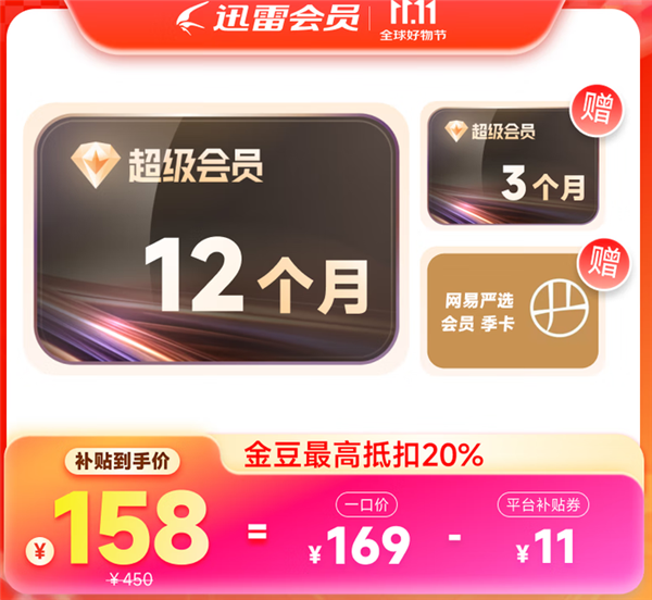 12TB网盘：迅雷超级会员约10元/月年内探底