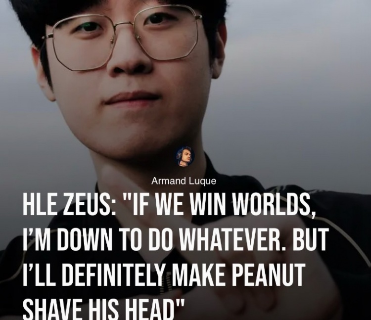 Zeus的夺冠公约：我可以做任何事情，但我一定会让旺乎哥剃头的