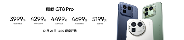 全球首发理光GR影像系统！真我GT8 Pro发布：3999元起