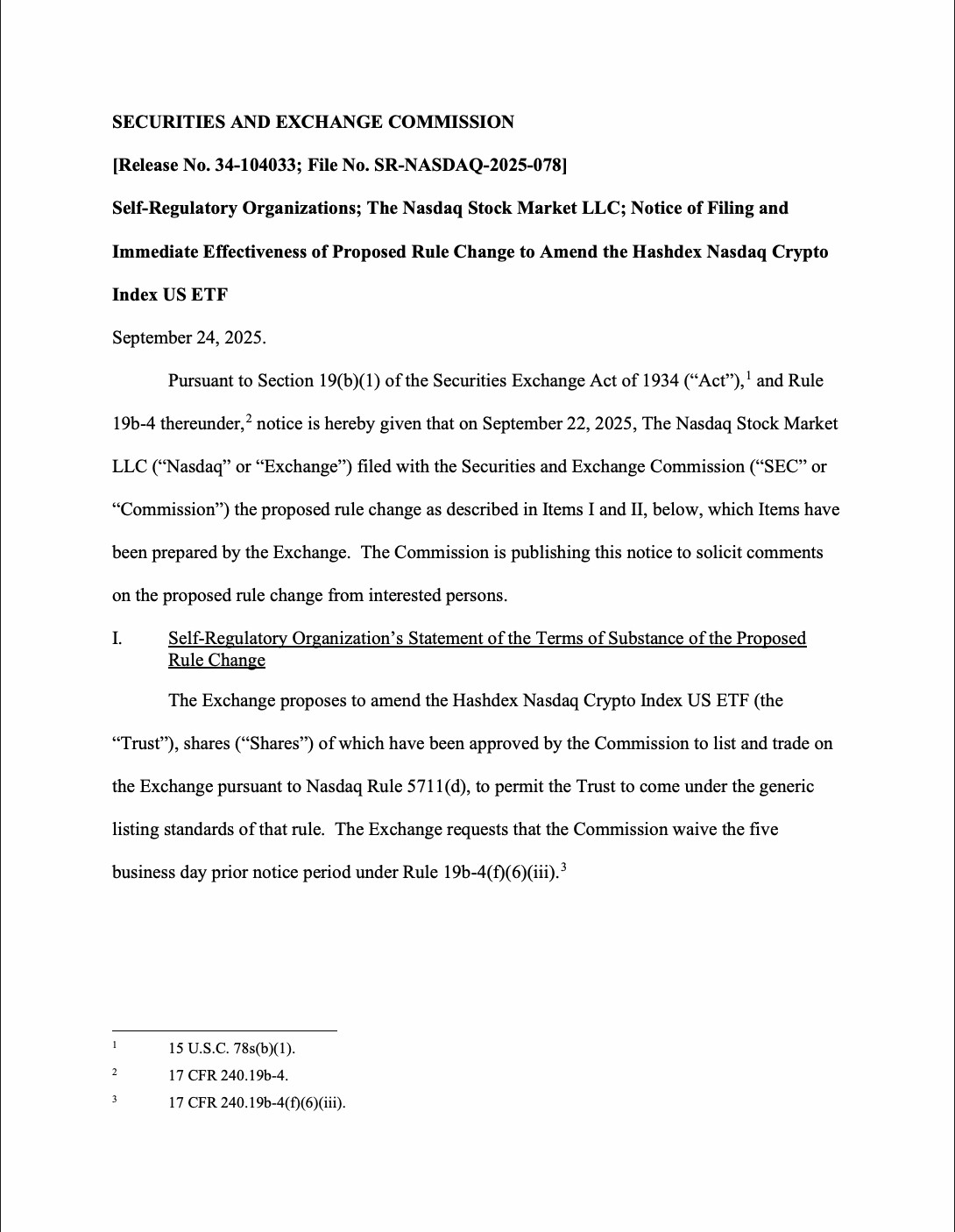 美国SEC开始批准多资产加密ETF以加速创新