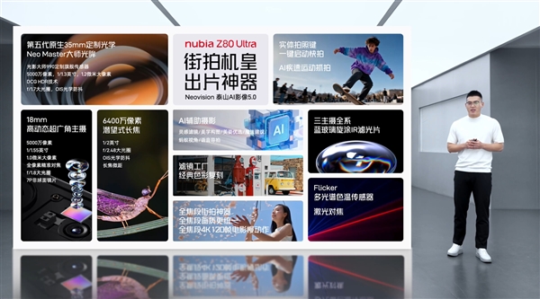 努比亚Z80 Ultra搭载第五代原生35mm定制光学：街拍机皇