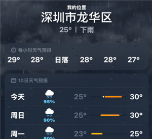 iPhone天气图标代表什么意思