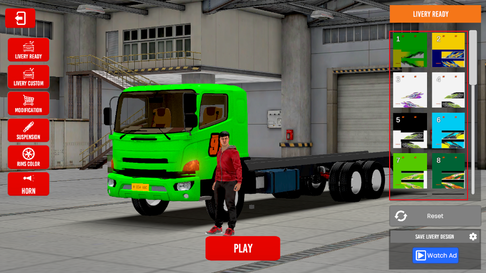 终极卡车模拟驾驶涂装选择界面