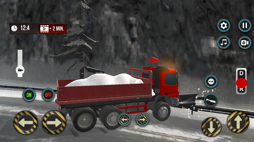 雪犁车模拟器极端天气场景