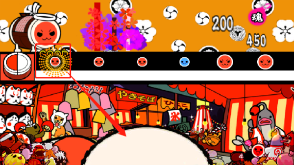 太鼓达人红色鼓点示意