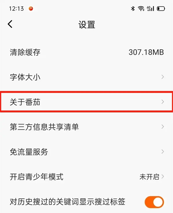 番茄畅听关于页面