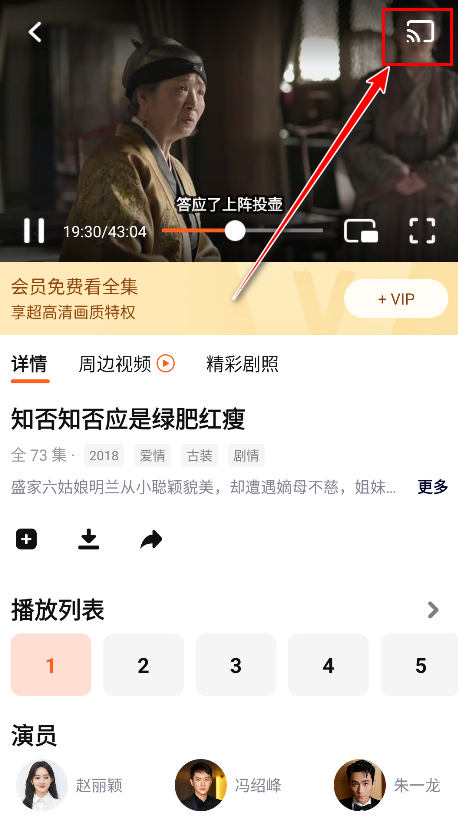 WeTV投屏功能界面
