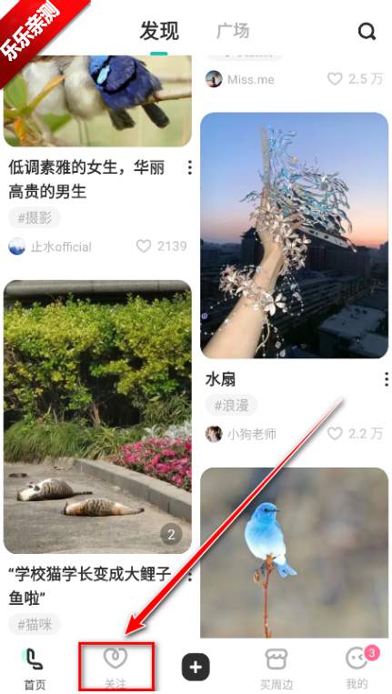 老福特app关注页面截图
