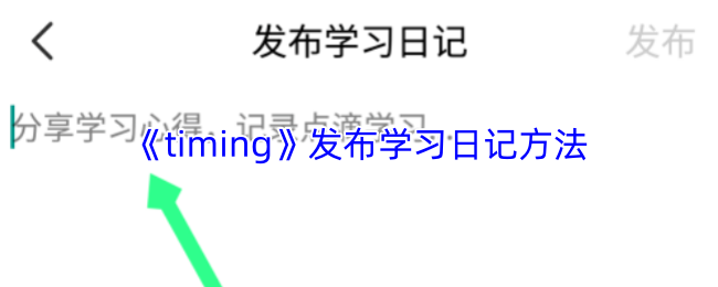 timing怎么发日记