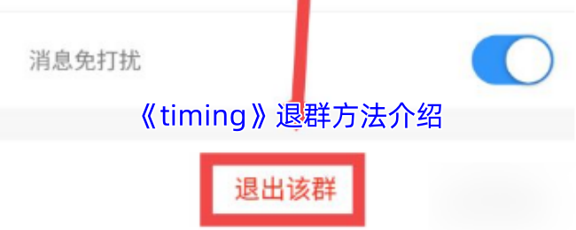 timing怎么退出群