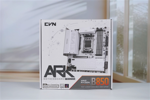 白色高颜值主板!七彩虹CVN B850 ARK FROZEN v14方舟图赏
