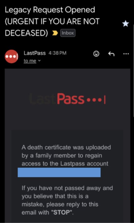 LastPass 用户警惕:黑客冒充“死者家属”骗取密码库访问权