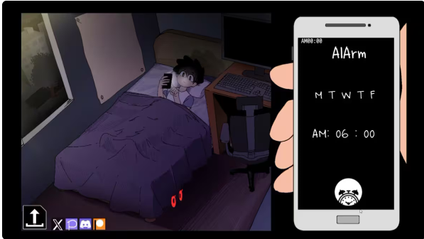 alarm攻略/alarmv0.4夜里躲避躲避妈妈查房的游戏攻略
