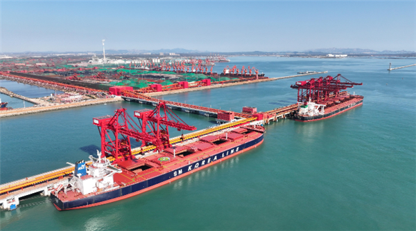 全国首个！40万吨干散货数智码头在青岛投产