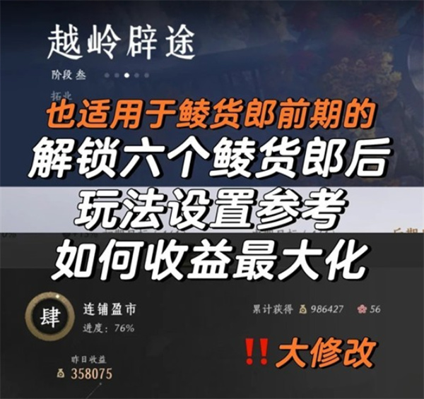 燕云十六声鲮货郎卖货利益最大化指南