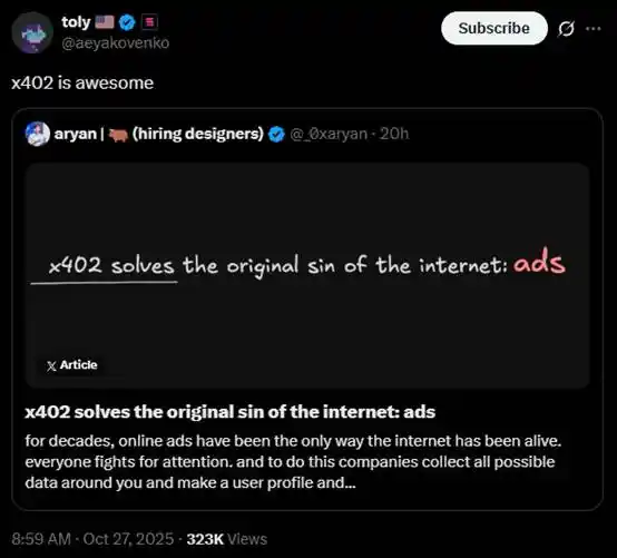 各链布局 x402 赛道