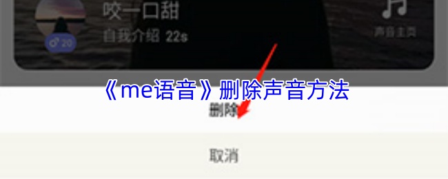 me语音怎么删除声音