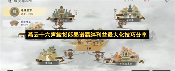 燕云十六声鲮货郎墨谱羁绊利益最大化技巧分享