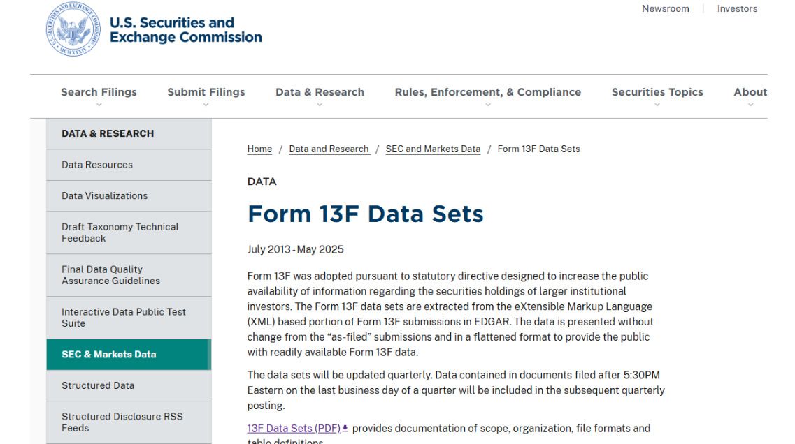 13F 持仓报告哪里看？