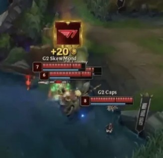 G2发选手亮T1表情整活:向我的好朋友T1致敬,半决赛见!