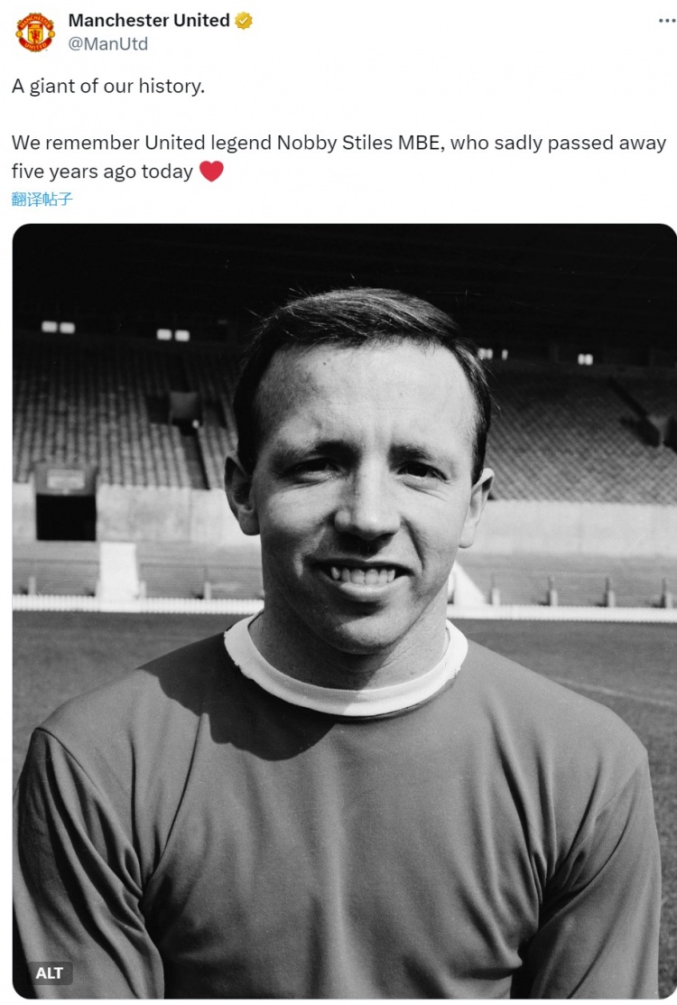 红魔传奇！曼联名宿斯蒂尔斯去世五周年，俱乐部社媒发文缅怀