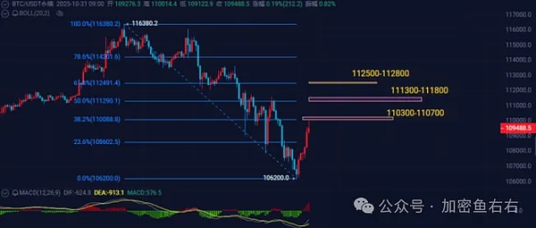 （1）日线上多次在106300支撑附近触底反弹，而且目前有形成W双底形态。