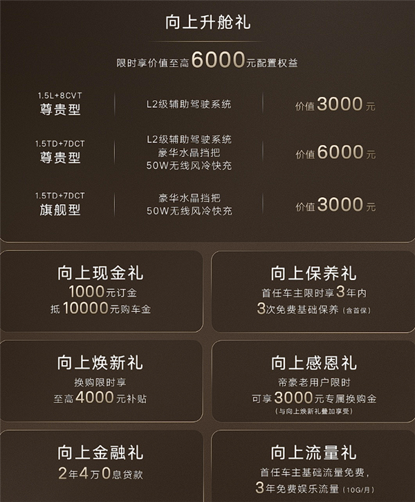 年轻人的第一台“AMG” 吉利第五代帝豪预售：限时6.89万起