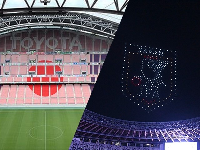 日本队将在热身赛赛前展示国旗tifo，以及500架无人机组成队徽