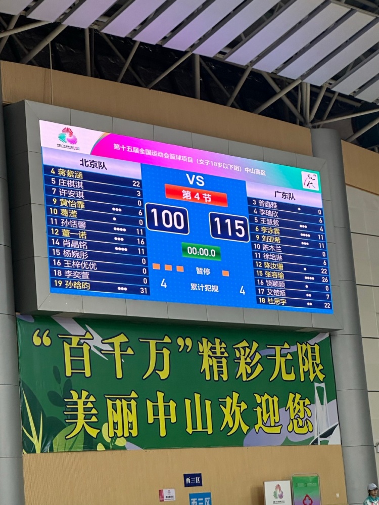 全运U18女篮第三日综述：广东北京上演对飙大战 湖北赢下关键对决