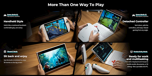 终于看到第二款Lunar Lake掌机!不知名小牌子 11寸巨型裸眼3D屏幕