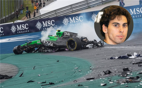 F1新手发生严重高速撞车事故：碰撞瞬间冲击力57G 车手奇迹无伤