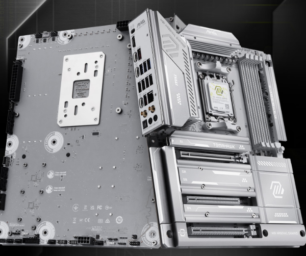 纯白外观设计！微星X870E TOMAHAWK MAX WIFI PZ背插主板首发3299元